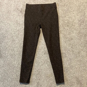 LOFT Leopard Animal Print Ponte Leggings Brown Black Skinny Pant S